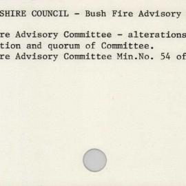 Sutherland Shire Council - Bush Fire Advisory Committee