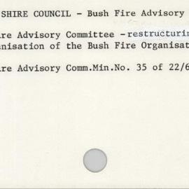 Sutherland Shire Council - Bush Fire Advisory Committee