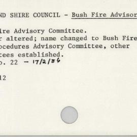 Sutherland Shire Council - Bush Fire Advisory Committee