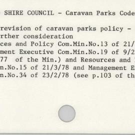 Sutherland Shire Council - Caravan Parks Code