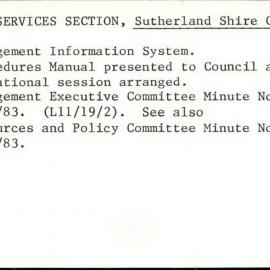 Computer Services Section, Sutherland Shire Council