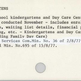 Kindergartens